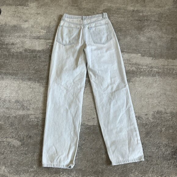 We Wore What Jeans Womens 25 Straight Leg Distressed Light Wash Weworewhat - Picture 6 of 9